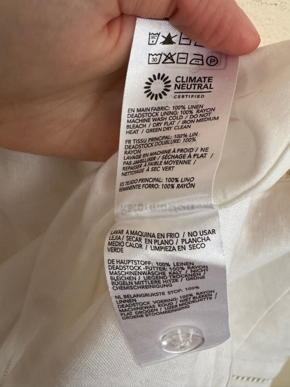 Reformation Everett Linen Dress in White Size 8 - Picture 8 of 14